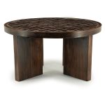 Couchtisch TiledUp Mangoholz & Keramik 70 x 70 cm