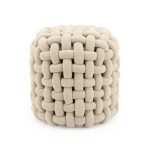 Hocker Poofie Chenille Beige