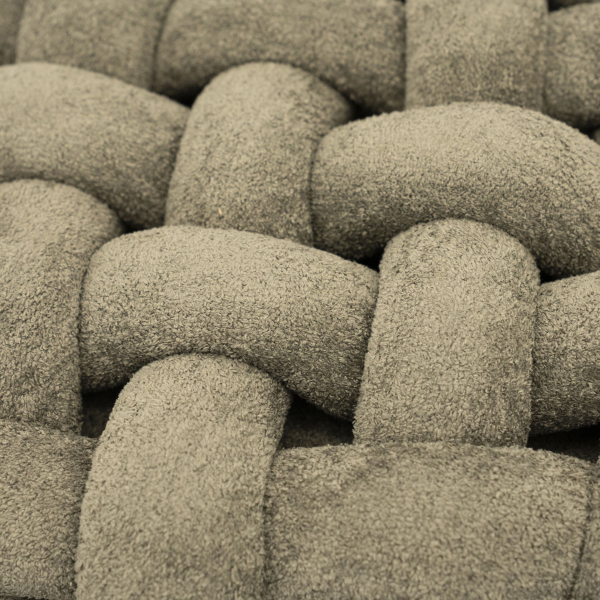 Hocker Poofie Chenille Grün