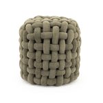 Hocker Poofie Chenille Grün