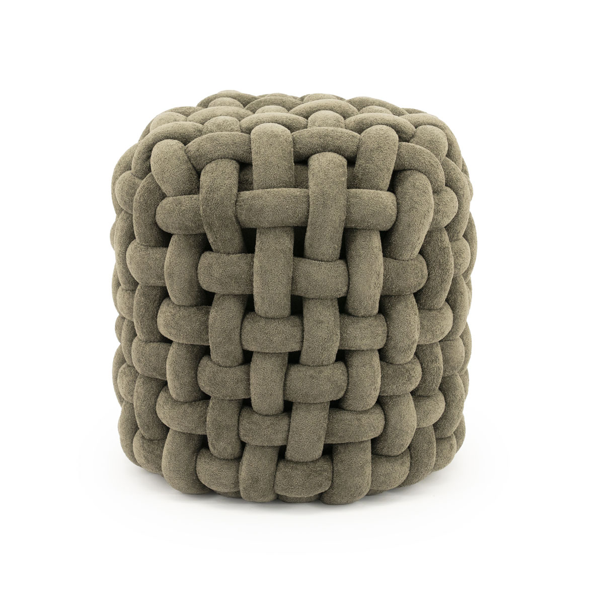 Hocker Poofie Chenille Grün