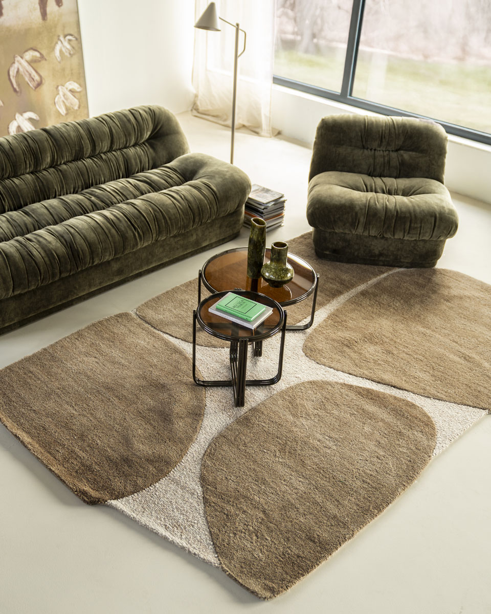 Organischer Teppich Iwa Braun 190 x 290 cm