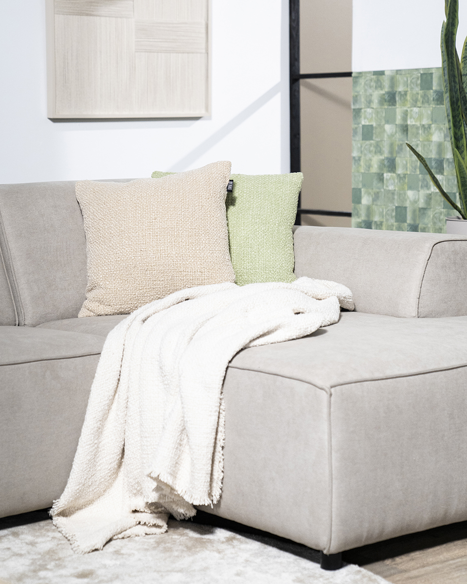 Plaid Balance 170×130 cm – cremeweiß