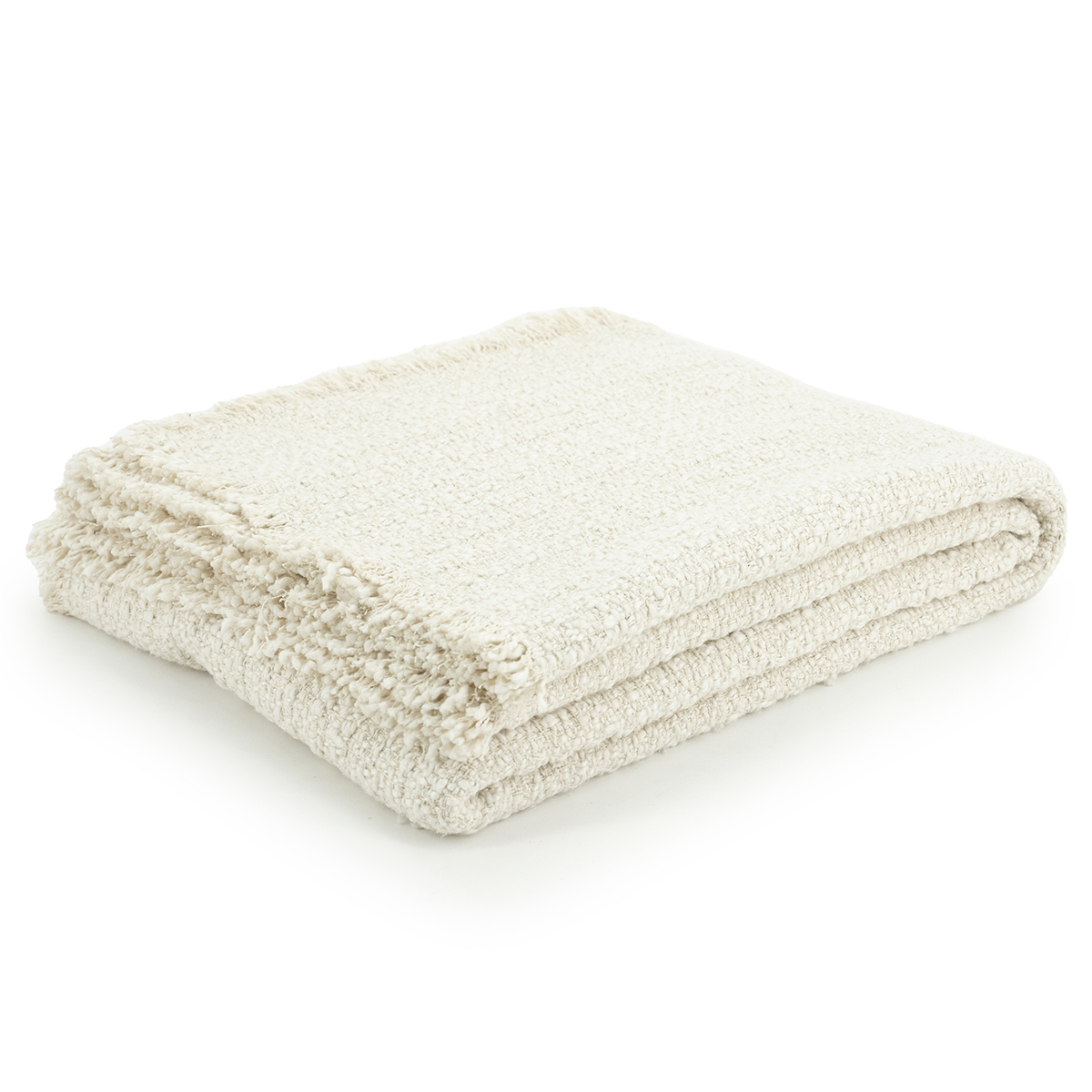 Plaid Balance 170×130 cm – cremeweiß