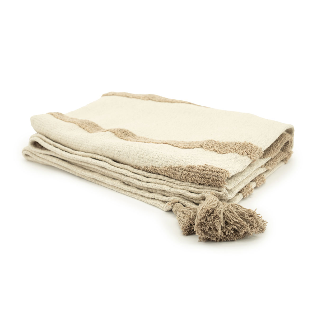 Plaid Majani Taupe 170×130 cm