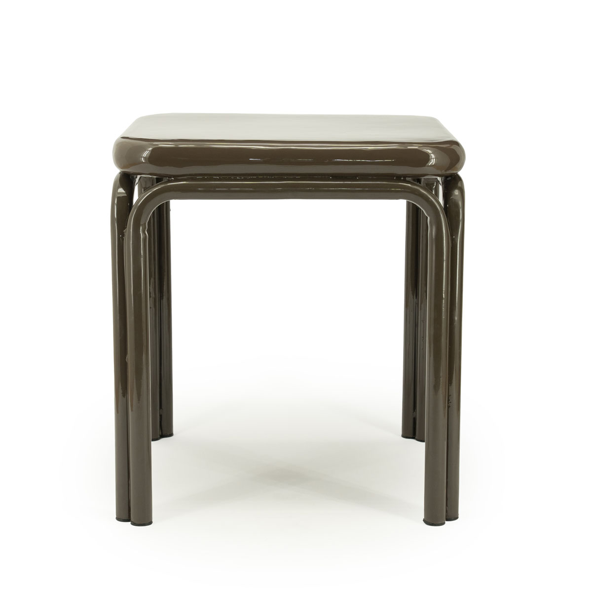 Quadratischer Couchtisch Zilo Metall Beige 63 x 63 cm