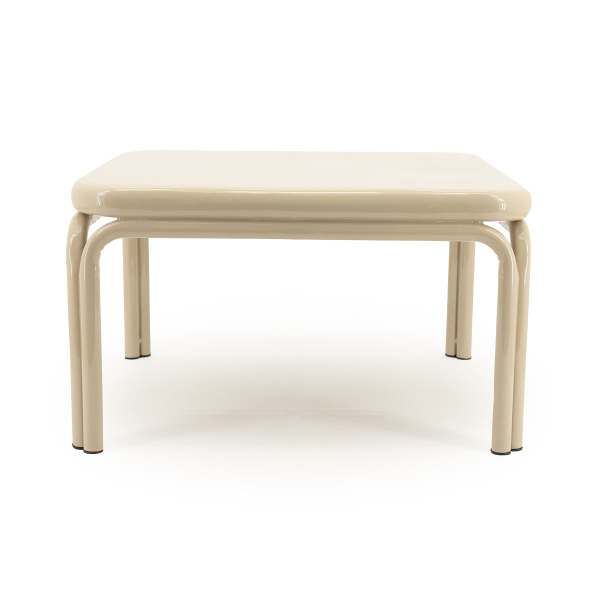 Quadratischer Couchtisch Zilo Metall Beige 63 x 63 cm