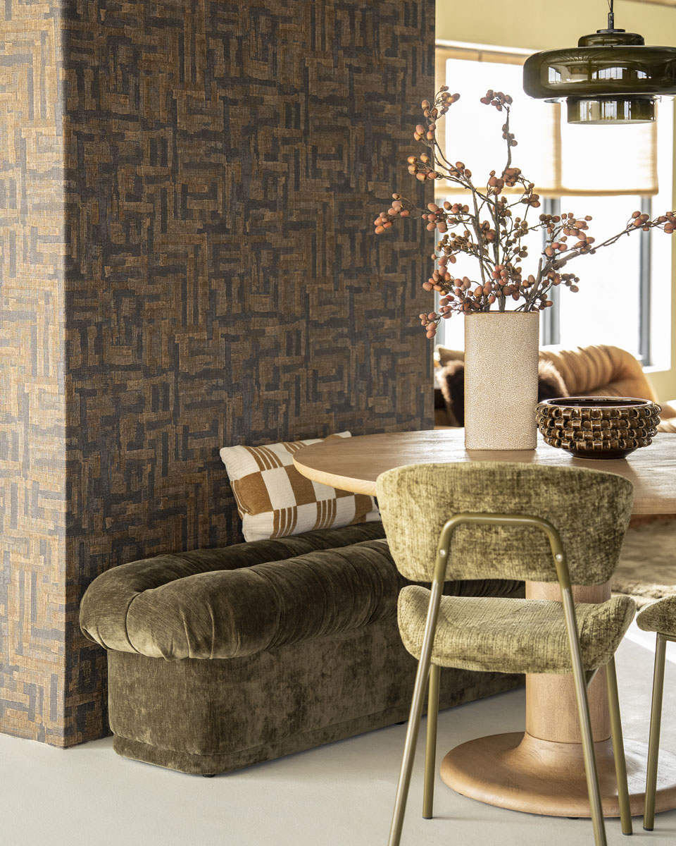 Rechteckiger Pouf Rytm Taupe 121 cm