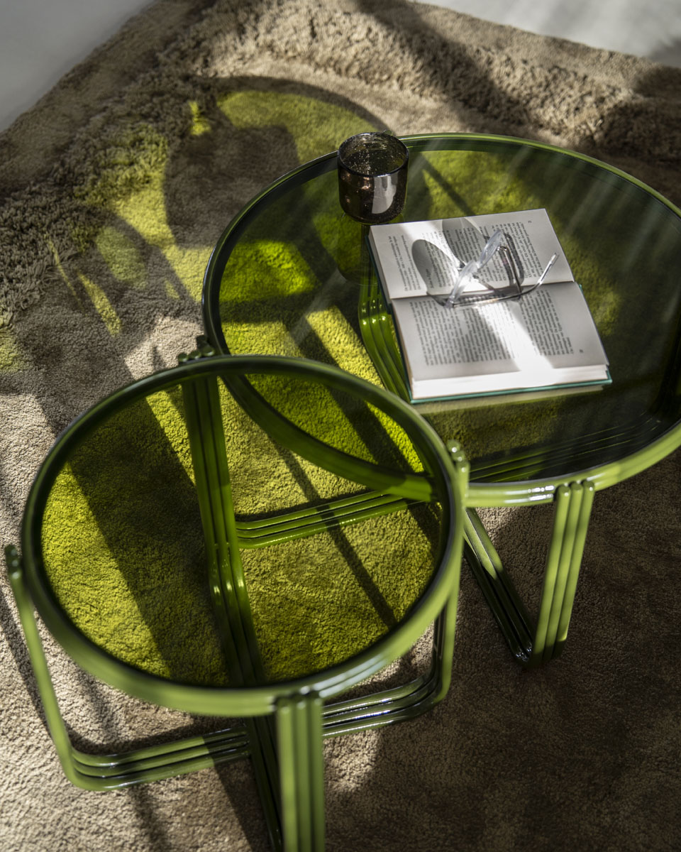 Runder Beistelltisch Groovy Grün 43×43 cm