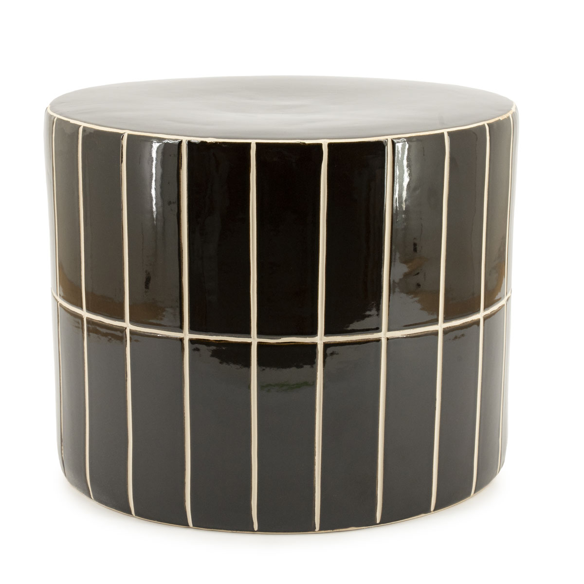 Runder Beistelltisch TileTastic Braun 42 x 42 cm