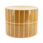 Runder Beistelltisch TileTastic Senf 42 x 42 cm