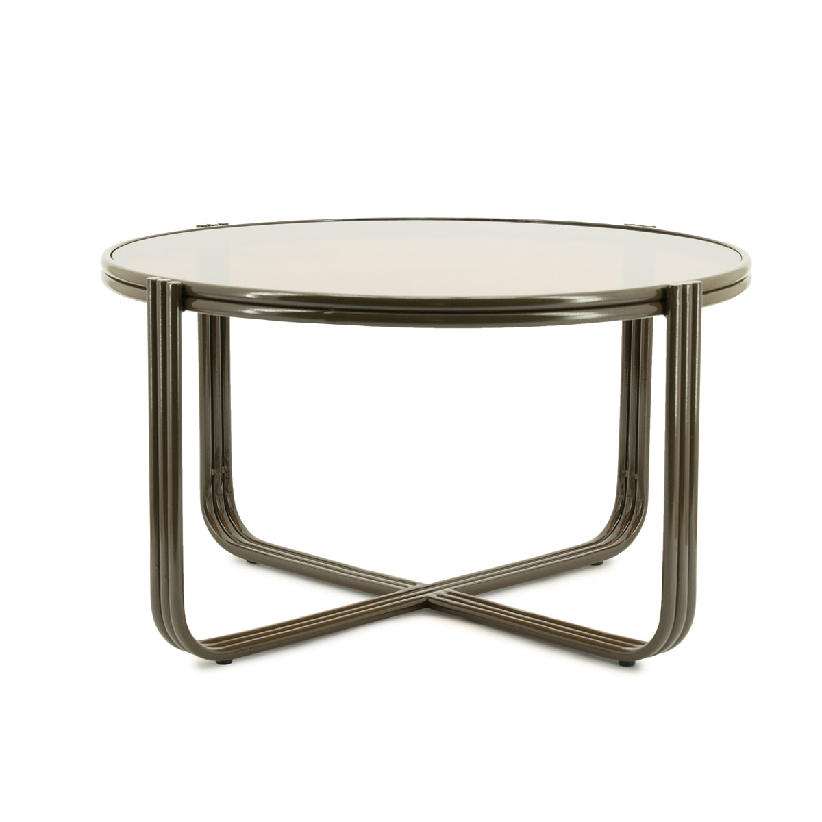 Runder Couchtisch Groovy Braun 63×63 cm