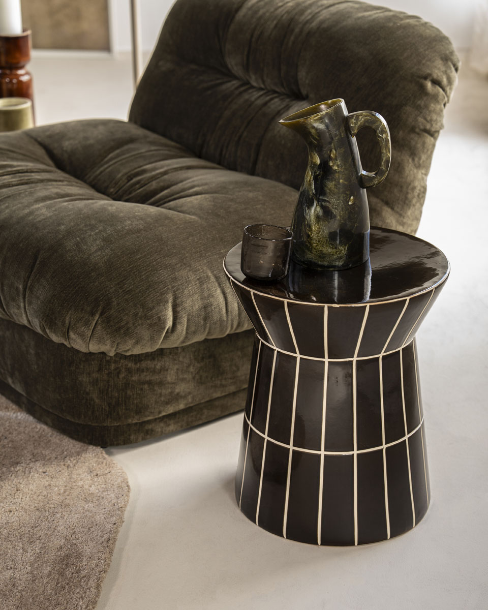 Taperon Beistelltisch TileTastic Braun 38×38 cm