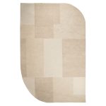 Teppich Contour Wolle beige 290x190 cm