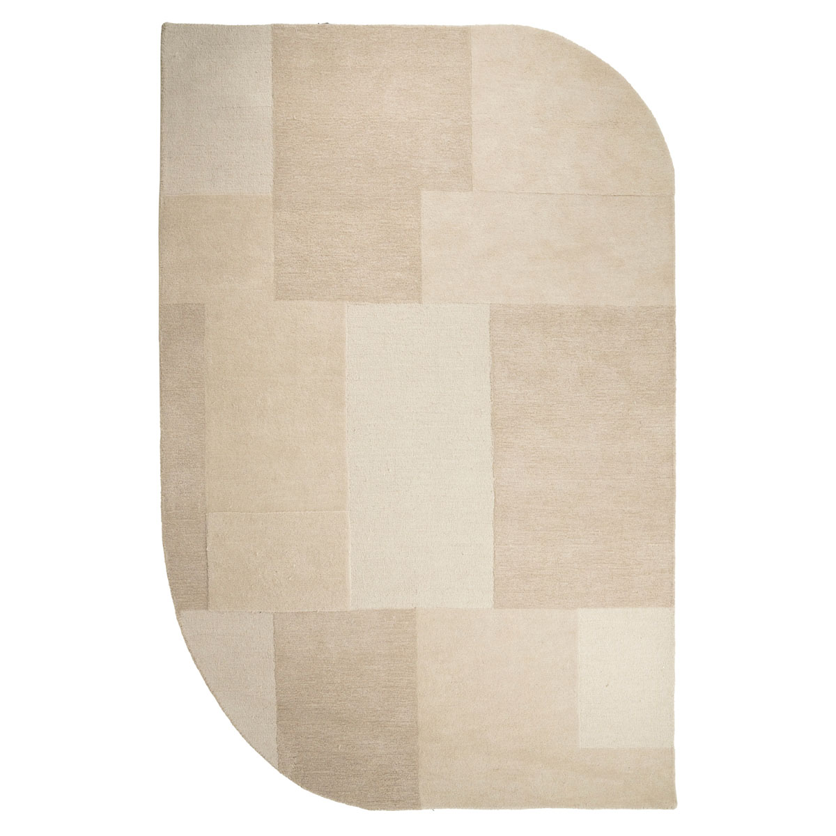 Teppich Contour Wolle beige 290×190 cm