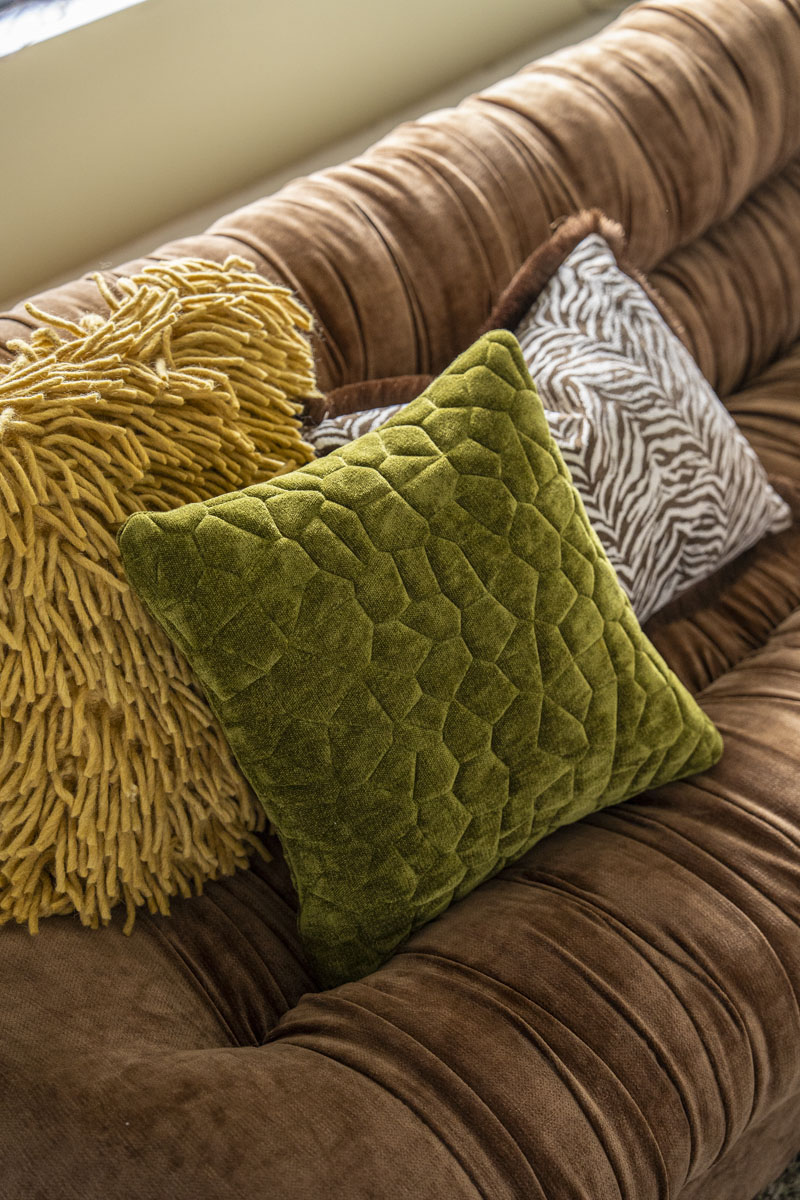 Zierkissen Stitch Grün 45 x 45 cm