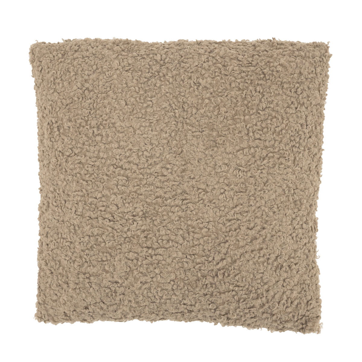 Zierkissen Teddy Taupe 45×45 cm