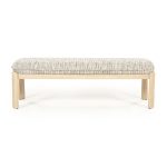 Bank Lottie Gewebter Stoff und Eiche Taupe 143 cm