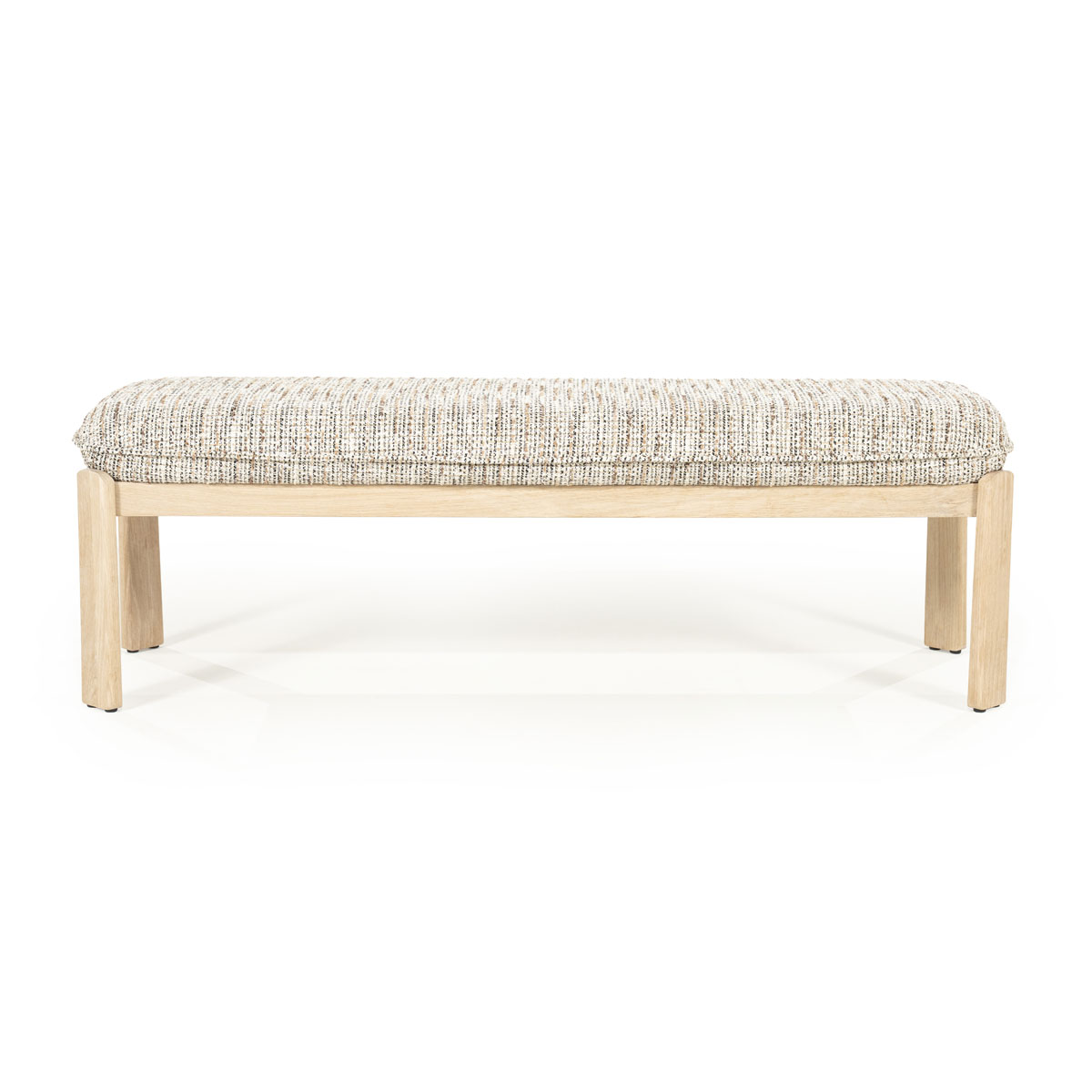 Bank Lottie Gewebter Stoff und Eiche Taupe 143 cm