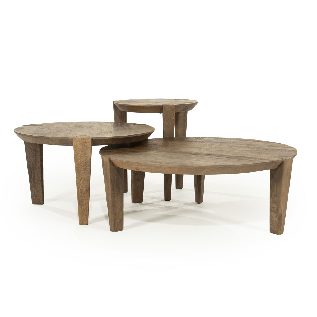 Beistelltisch Davina rund Mangoholz 40 x 40 cm