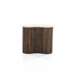 Beistelltisch Mari Organisch Marmor Braun 50x33 cm