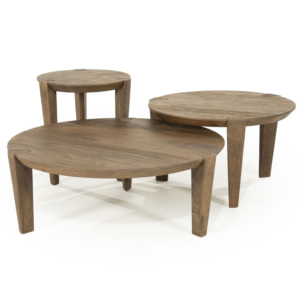 Couchtisch Davina rund Mangoholz 80 x 80 cm