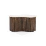 Couchtisch Mari Organisch Marmor Braun 70x47 cm