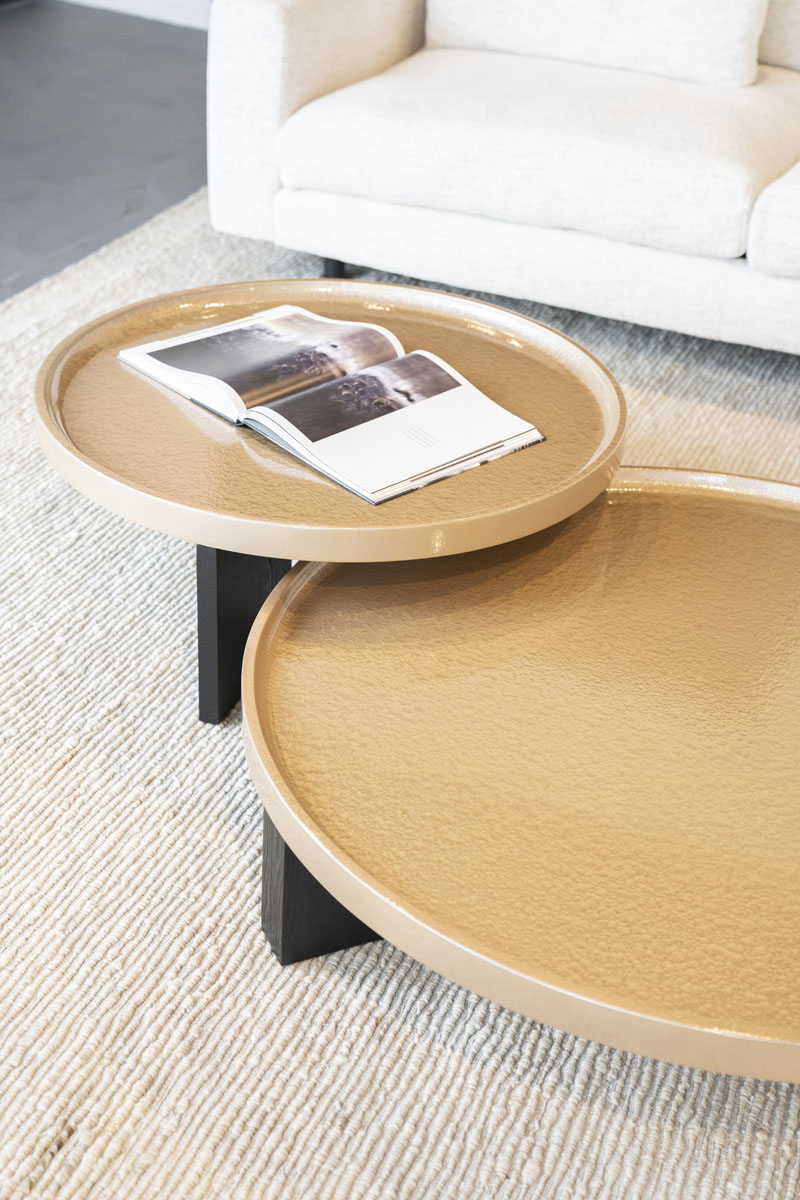 Couchtisch Mayson Rund Beige 120×120 cm