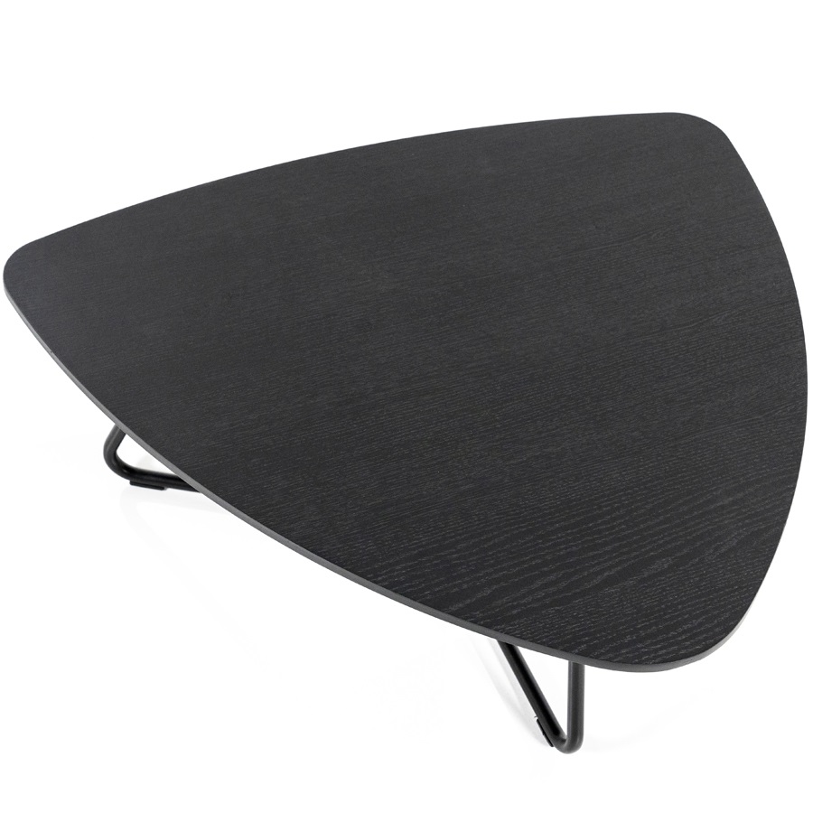 Couchtisch Ron Mangoholz Schwarz 80×80 cm