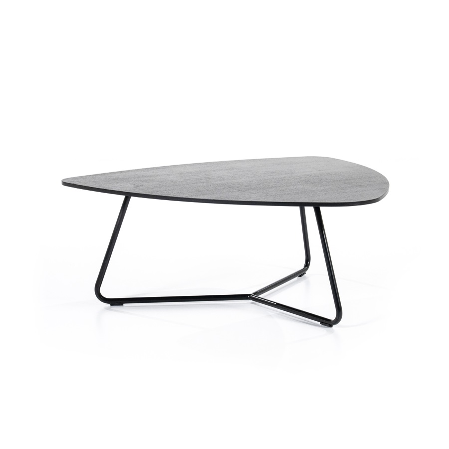 Couchtisch Ron Mangoholz Schwarz 80×80 cm