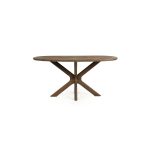 Dänischer ovaler Esstisch Tycho Mangoholz Hellbraun 160x110 cm