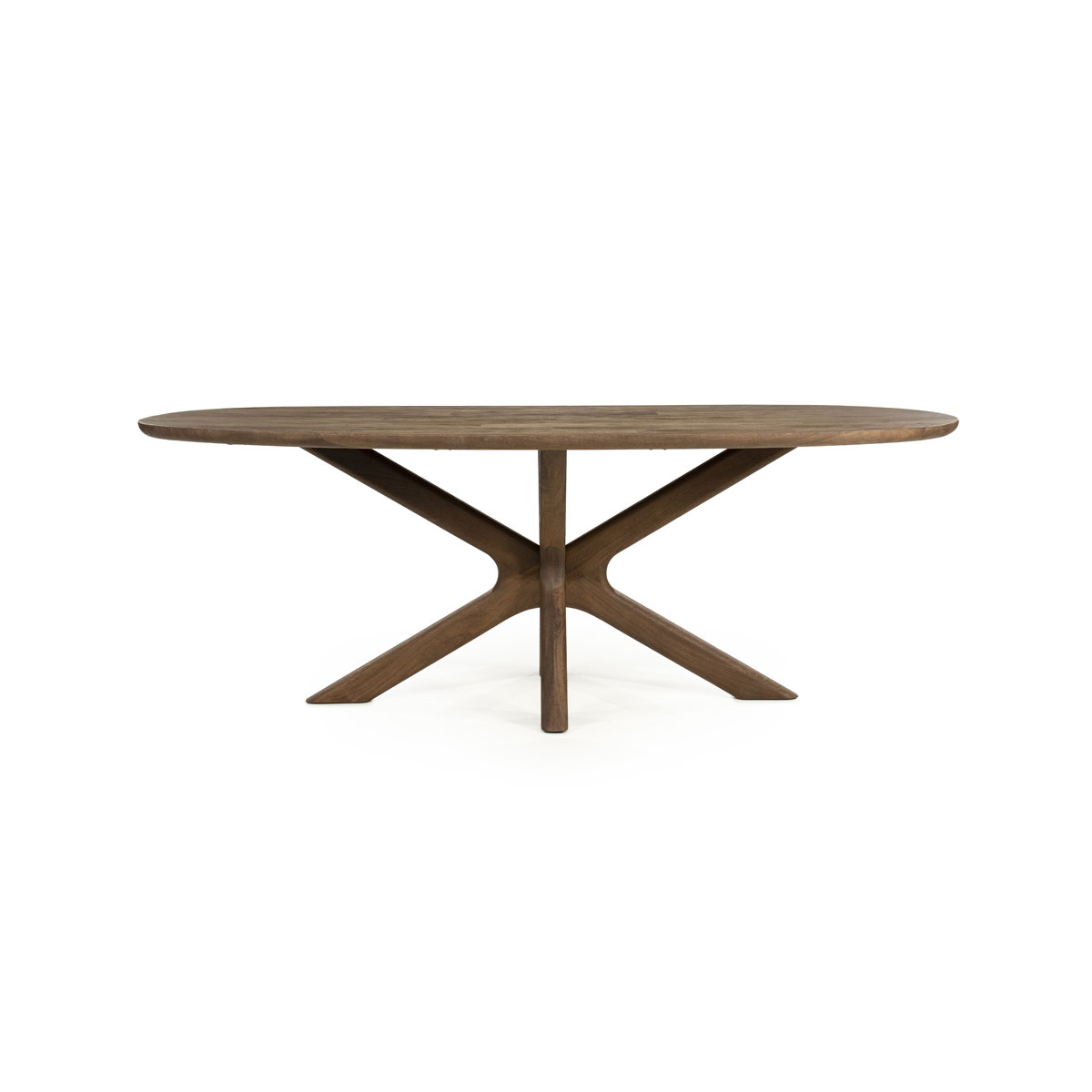 Dänischer ovaler Esstisch Tycho Mangoholz Hellbraun 210×110 cm
