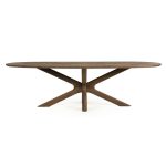 Dänischer ovaler Esstisch Tycho Mangoholz Hellbraun 260x110 cm