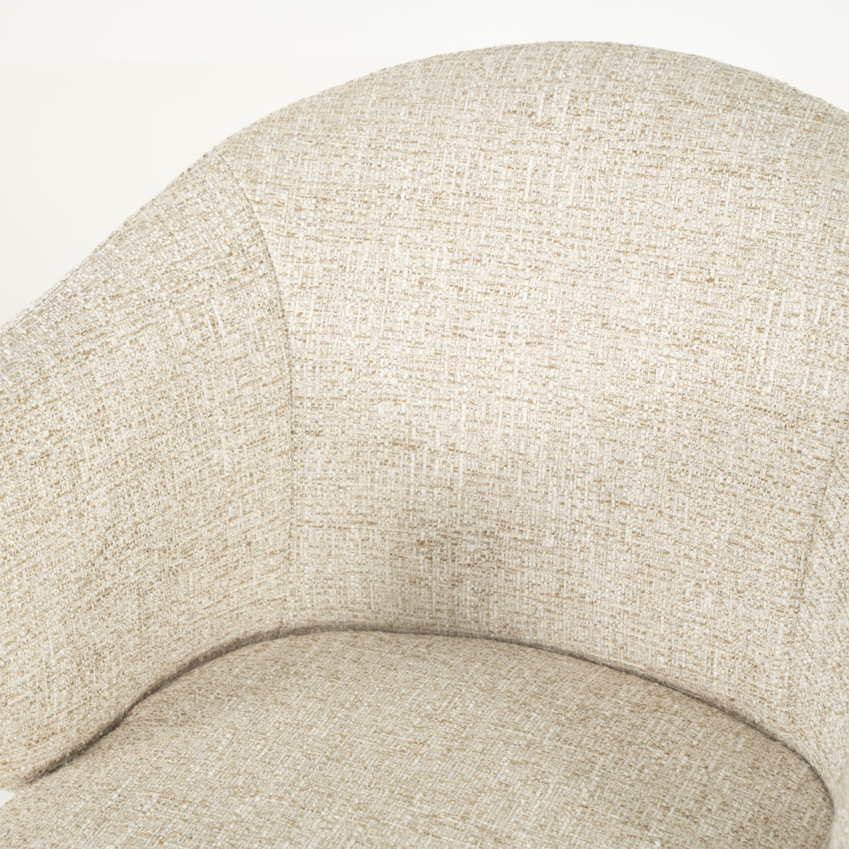 Drehbarer Esszimmerstuhl Connor Eichenholzgestell Donna Beige
