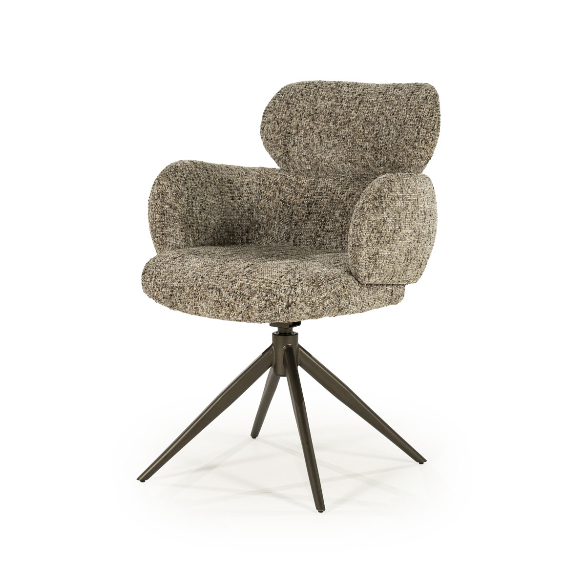 Drehbarer Esszimmerstuhl mit Armlehne Darcio Gleam Taupe