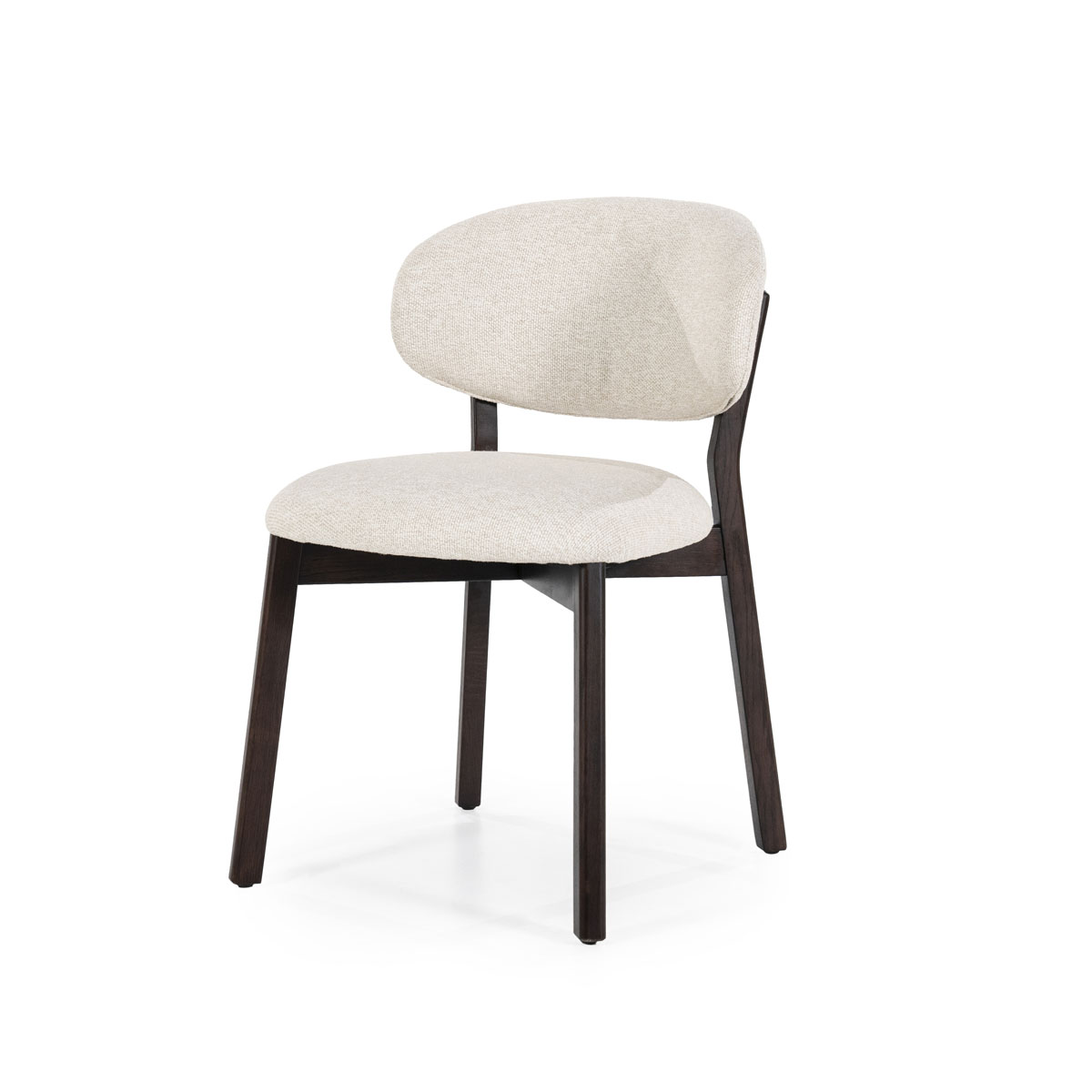 Esszimmerstuhl Mikky Eiche Braun Stoff Beige