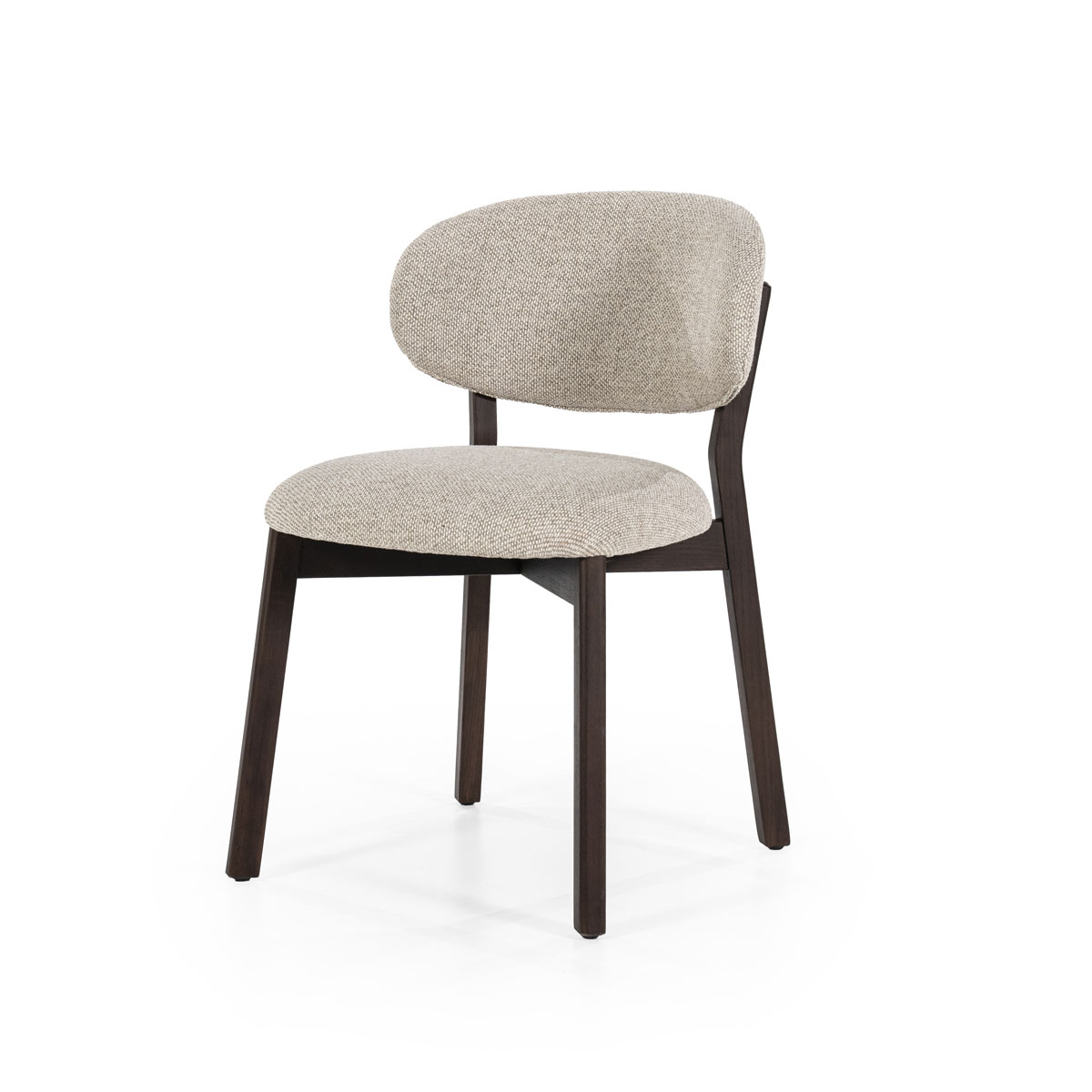 Esszimmerstuhl Mikky Eiche Braun Stoff Taupe