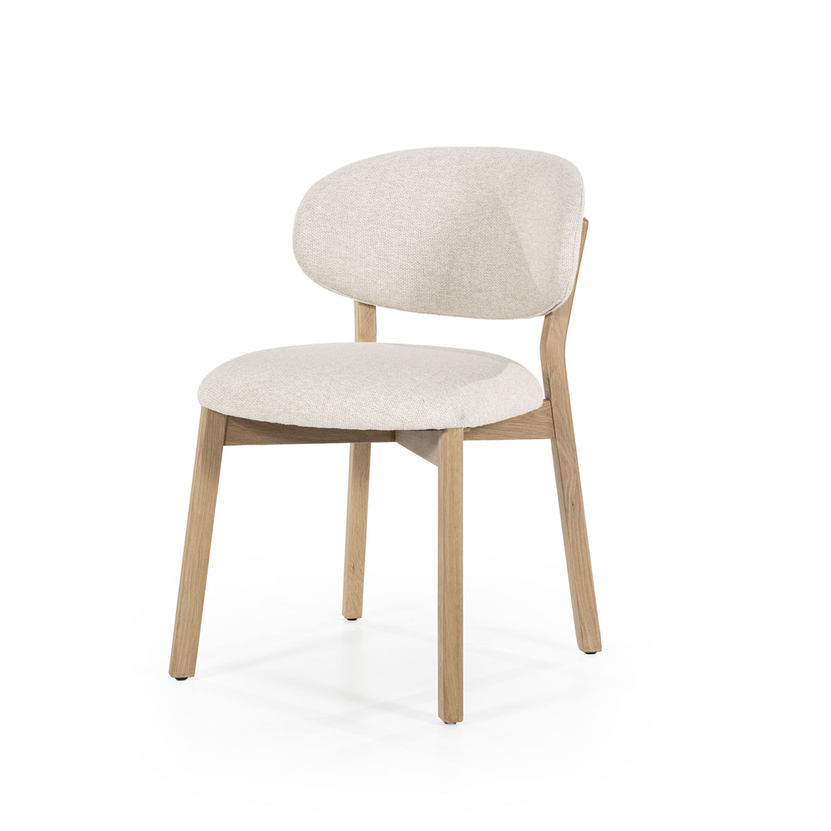 Esszimmerstuhl Mikky Eiche Natur Stoff Beige