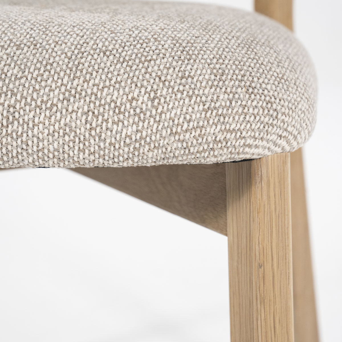 Esszimmerstuhl Mikky Eiche Natur Stoff Taupe