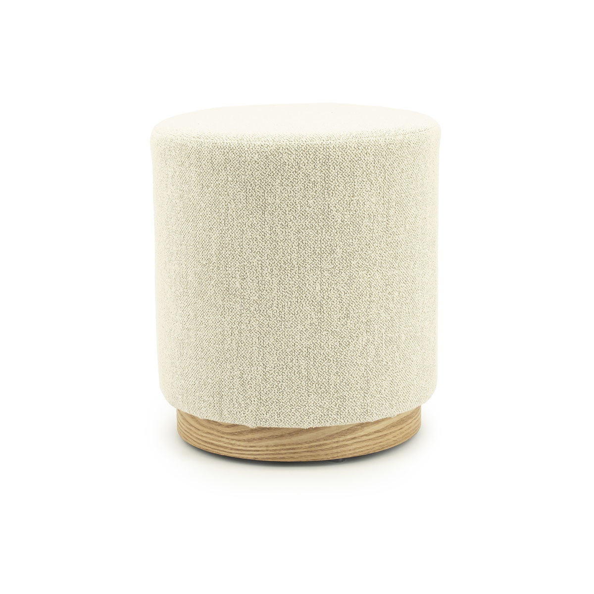 Hocker Avah Rund Beige Mantz 41×41 cm