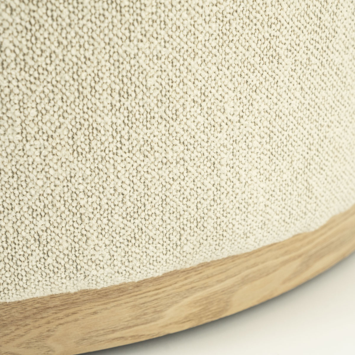 Hocker Avah Rund Beige Mantz 80×80 cm