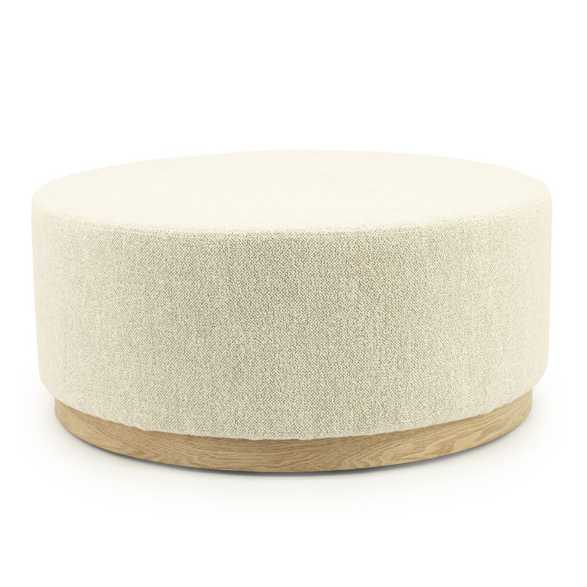 Hocker Avah Rund Beige Mantz 80×80 cm