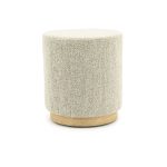 Hocker Avah Rund Taupe Mantz 41x41 cm