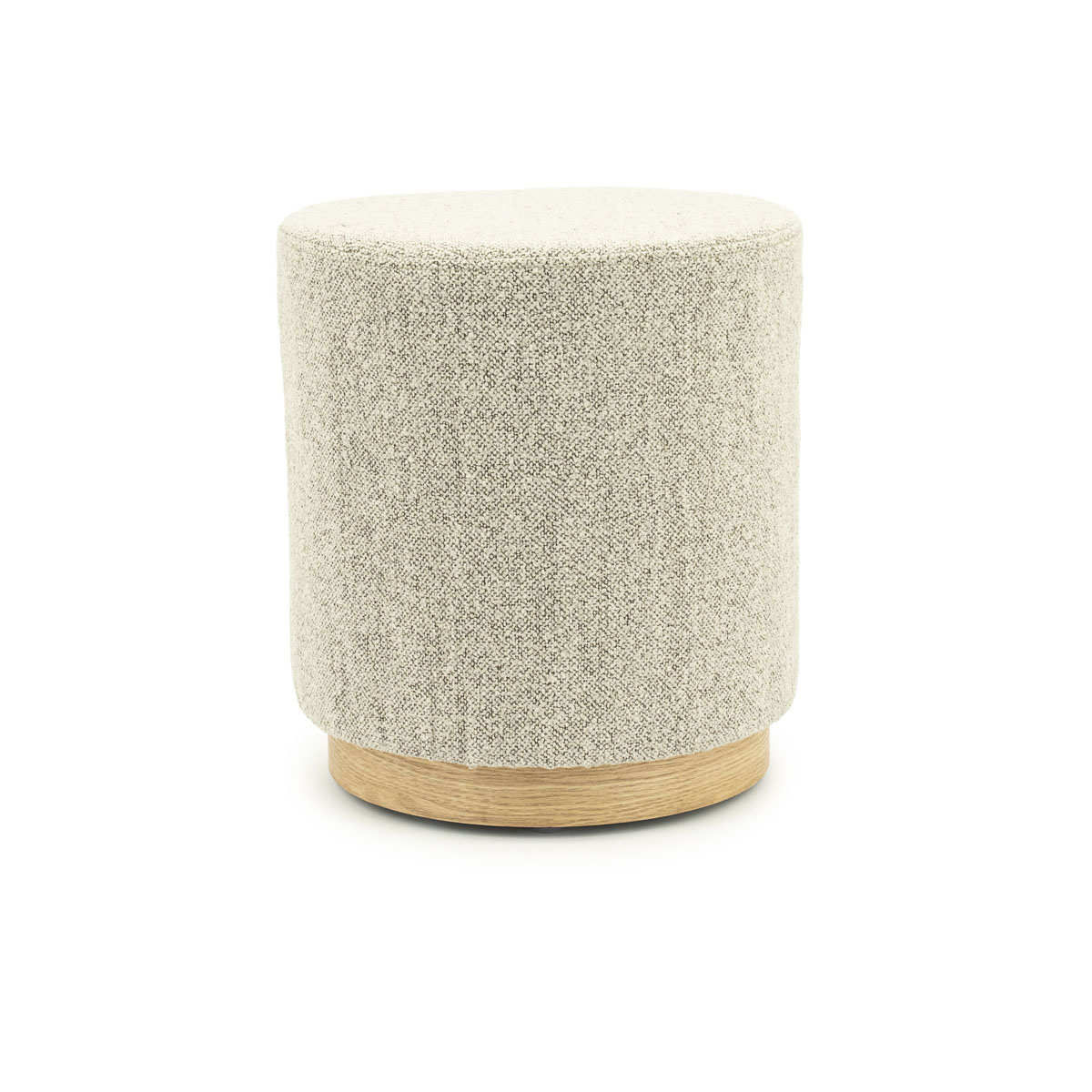 Hocker Avah Rund Taupe Mantz 41×41 cm
