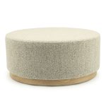 Hocker Avah Rund Taupe Mantz 80x80 cm