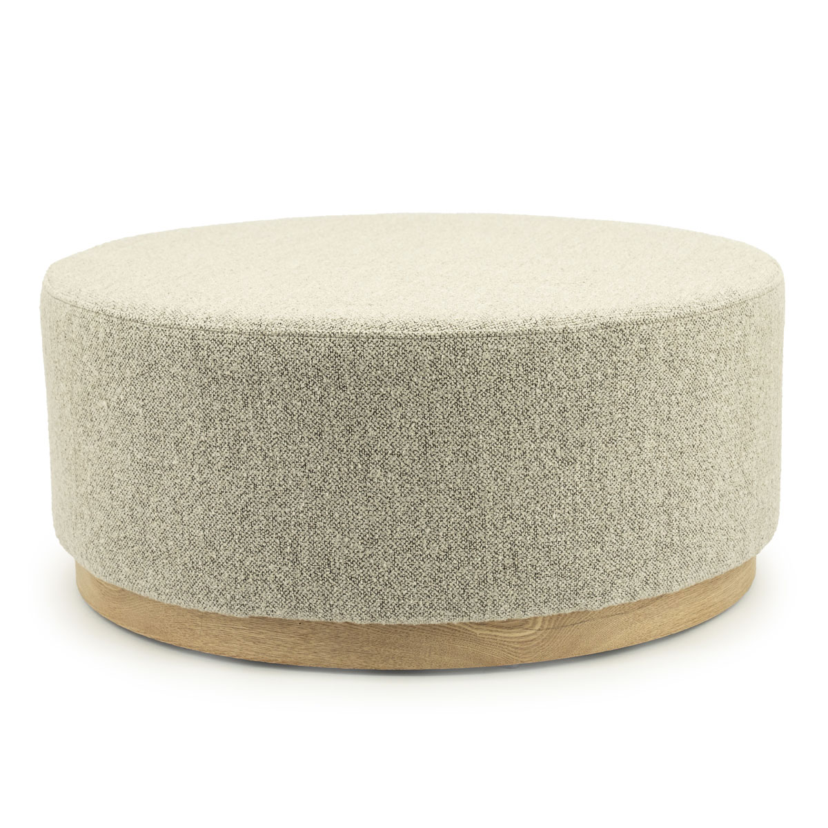 Hocker Avah Rund Taupe Mantz 80×80 cm