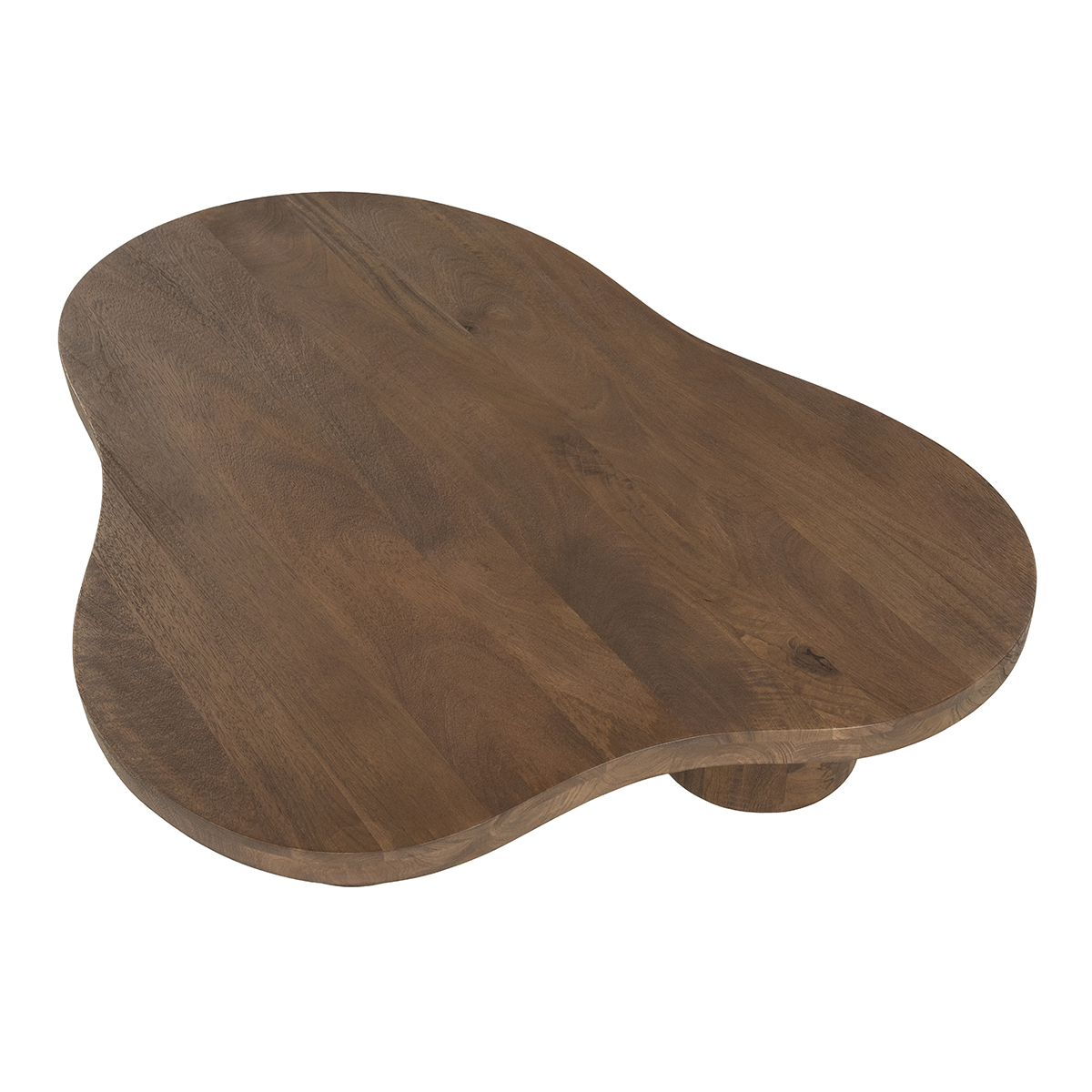 Organischer Couchtisch Charlie Mangoholz Hellbraun 130 x 100 cm