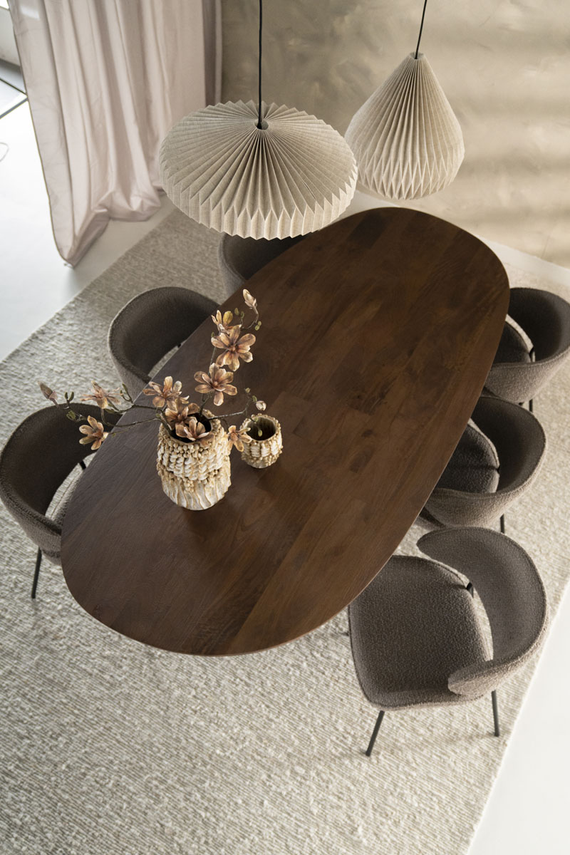 Ovaler Esstisch Coco Mangoholz Hellbraun 240 x 110 cm