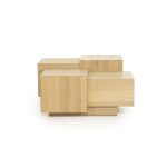 Quadratischer Couchtisch Quinten Natur 80x80 cm