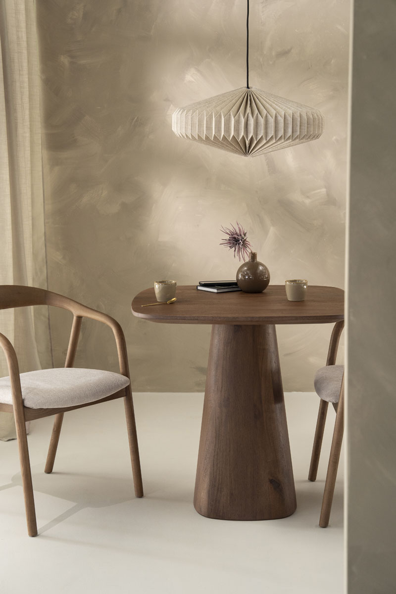 Quadratischer Esstisch Aron Mangoholz Hellbraun 80 x 80 cm